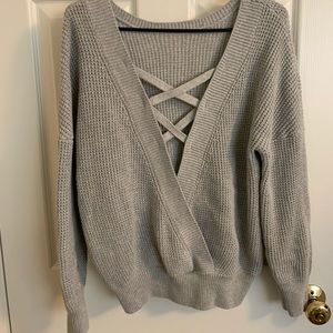 Grey detailed sweater